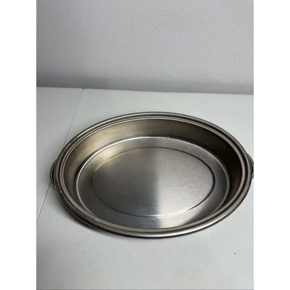 Lifetime Stainless Steel Oval Baking Dish 18” X 12”